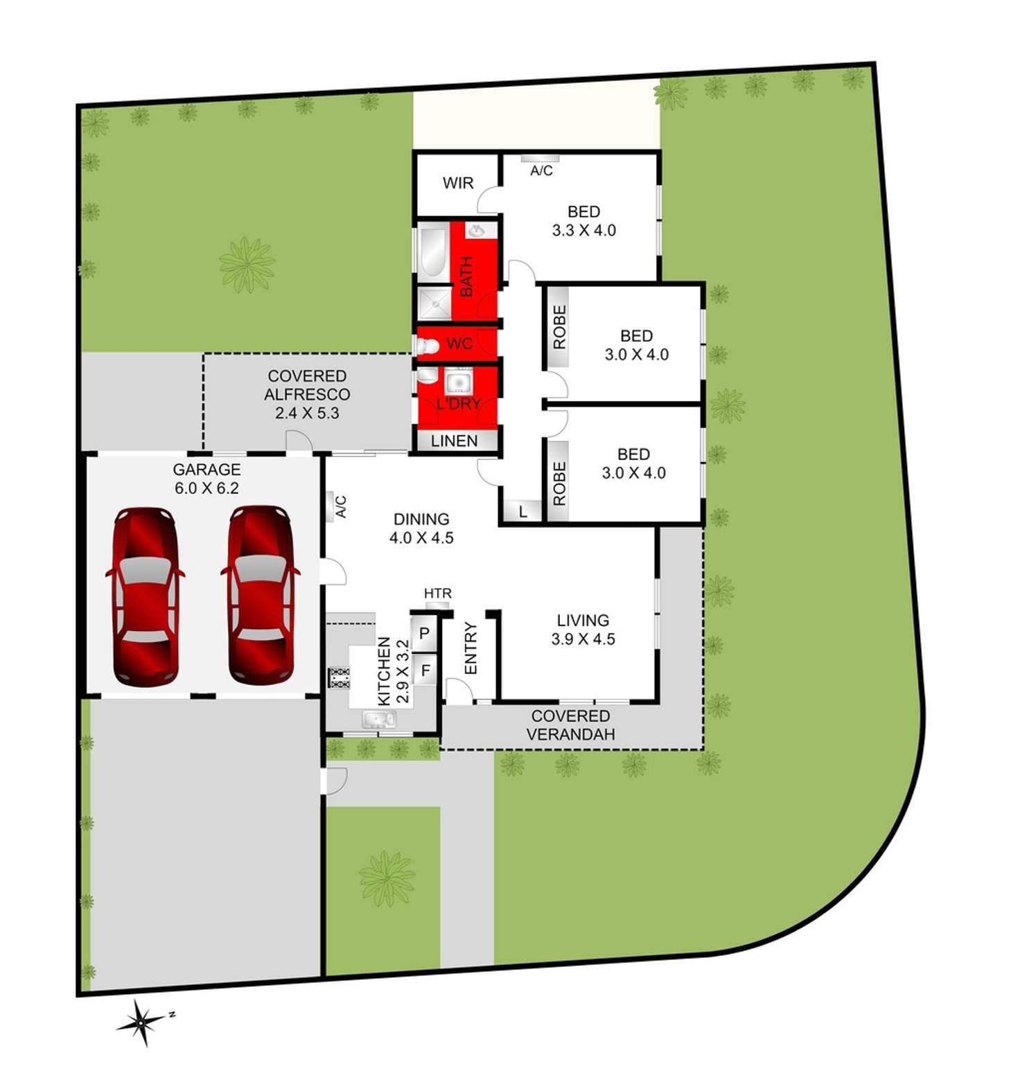 Floorplan of Homely townhouse listing, 25 Broughton Drive, Highton VIC 3216