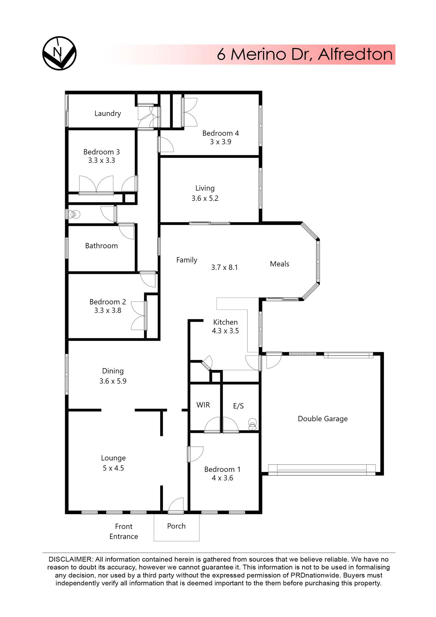 Floorplan of Homely house listing, 6 Merino Drive, Alfredton VIC 3350