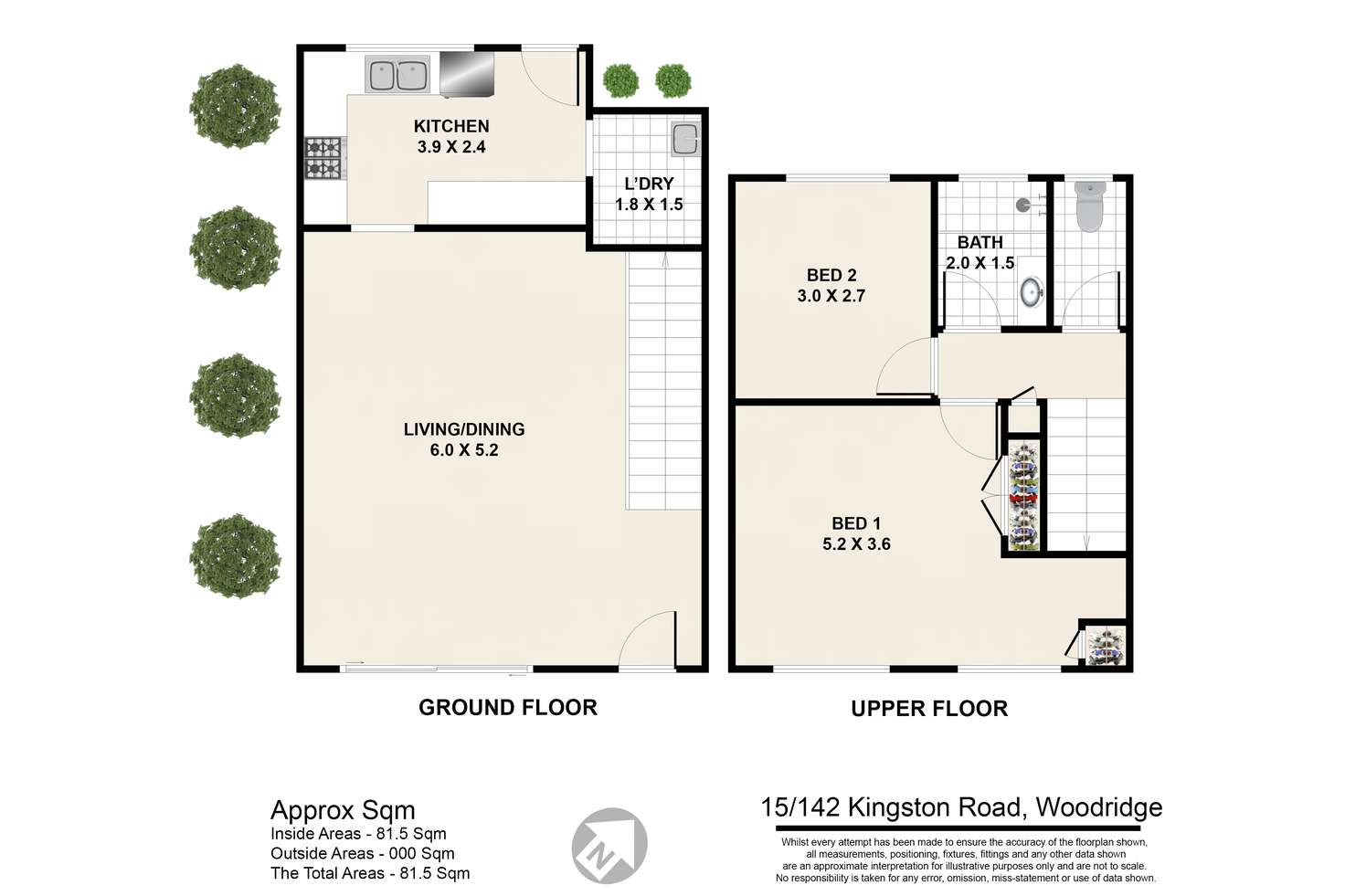 Floorplan of Homely townhouse listing, 15/147 Kingston Rd, Woodridge QLD 4114