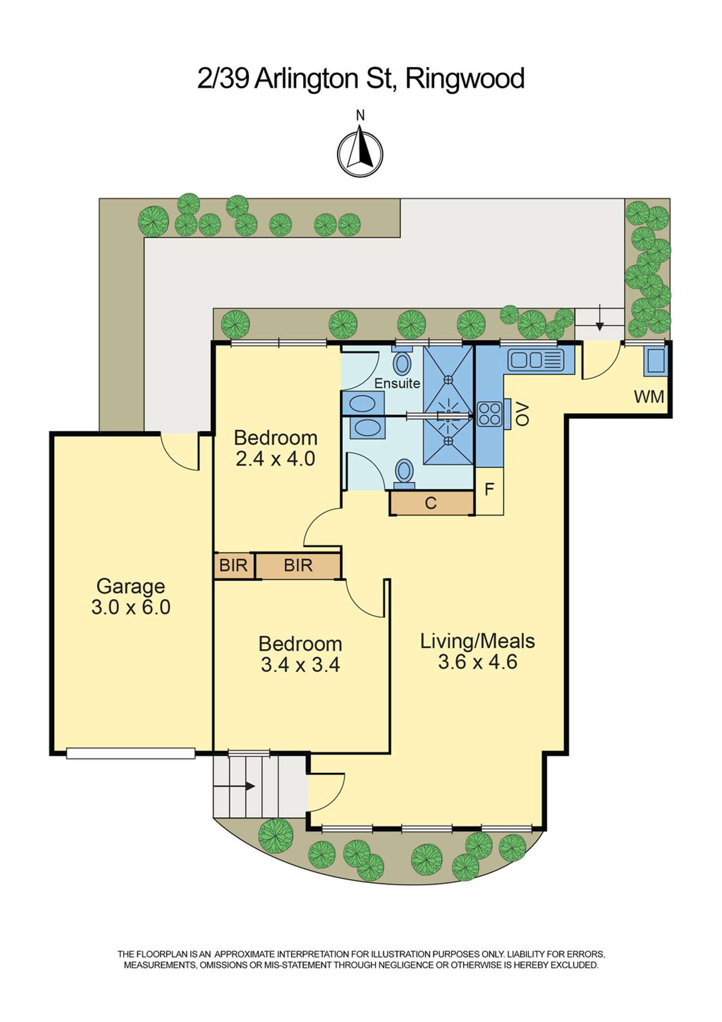Floorplan of Homely unit listing, 2/39 Arlington Street, Ringwood VIC 3134