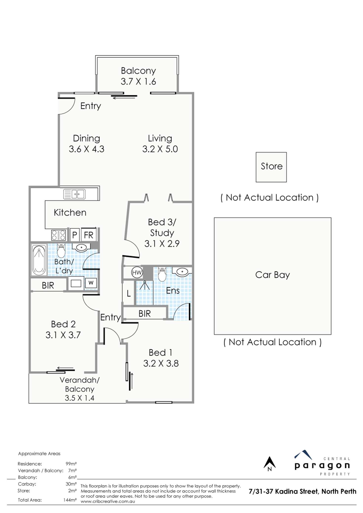 Floorplan of Homely apartment listing, 7/31-37 Kadina Street, North Perth WA 6006