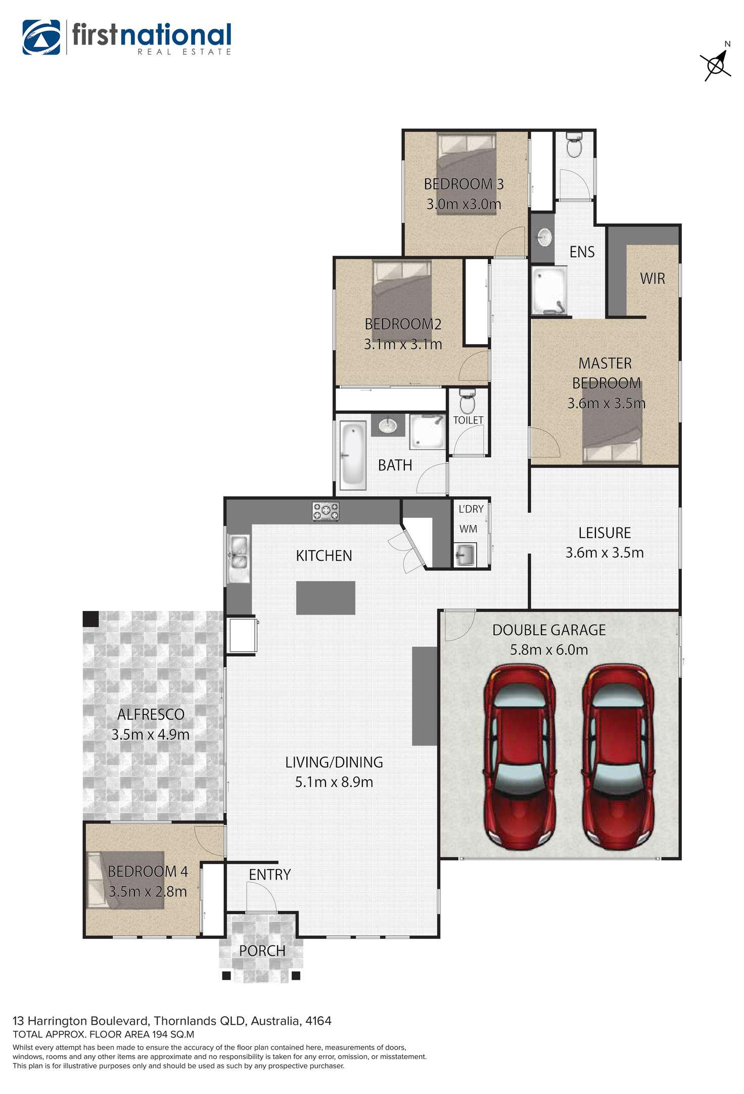 Floorplan of Homely house listing, 13 Harrington Boulevard, Thornlands QLD 4164