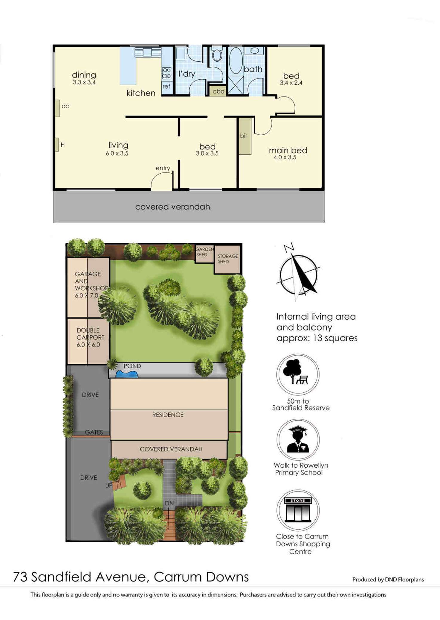 Floorplan of Homely house listing, 73 Sandfield Drive, Carrum Downs VIC 3201