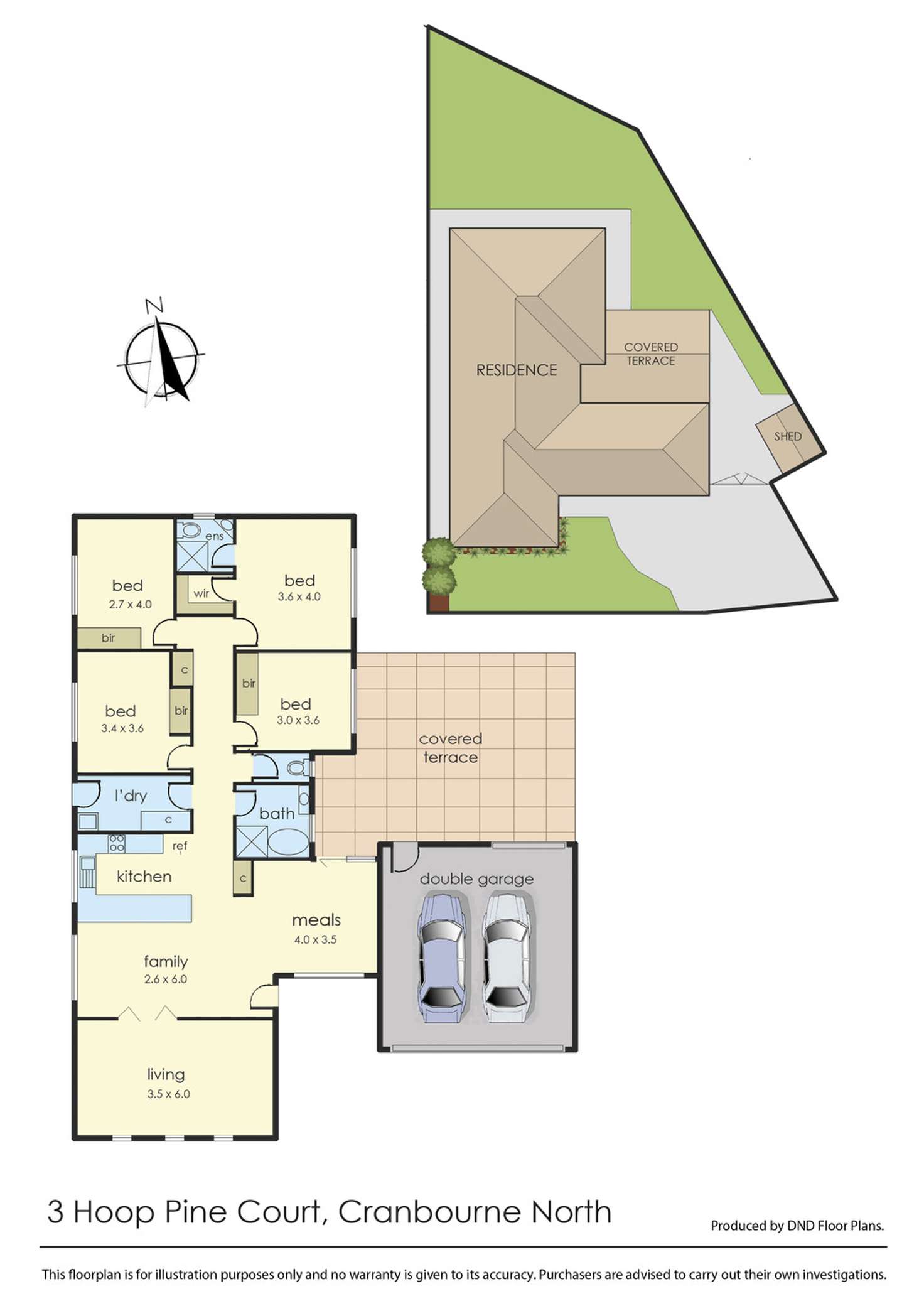 Floorplan of Homely house listing, 3 Hoop Pine Court, Cranbourne North VIC 3977