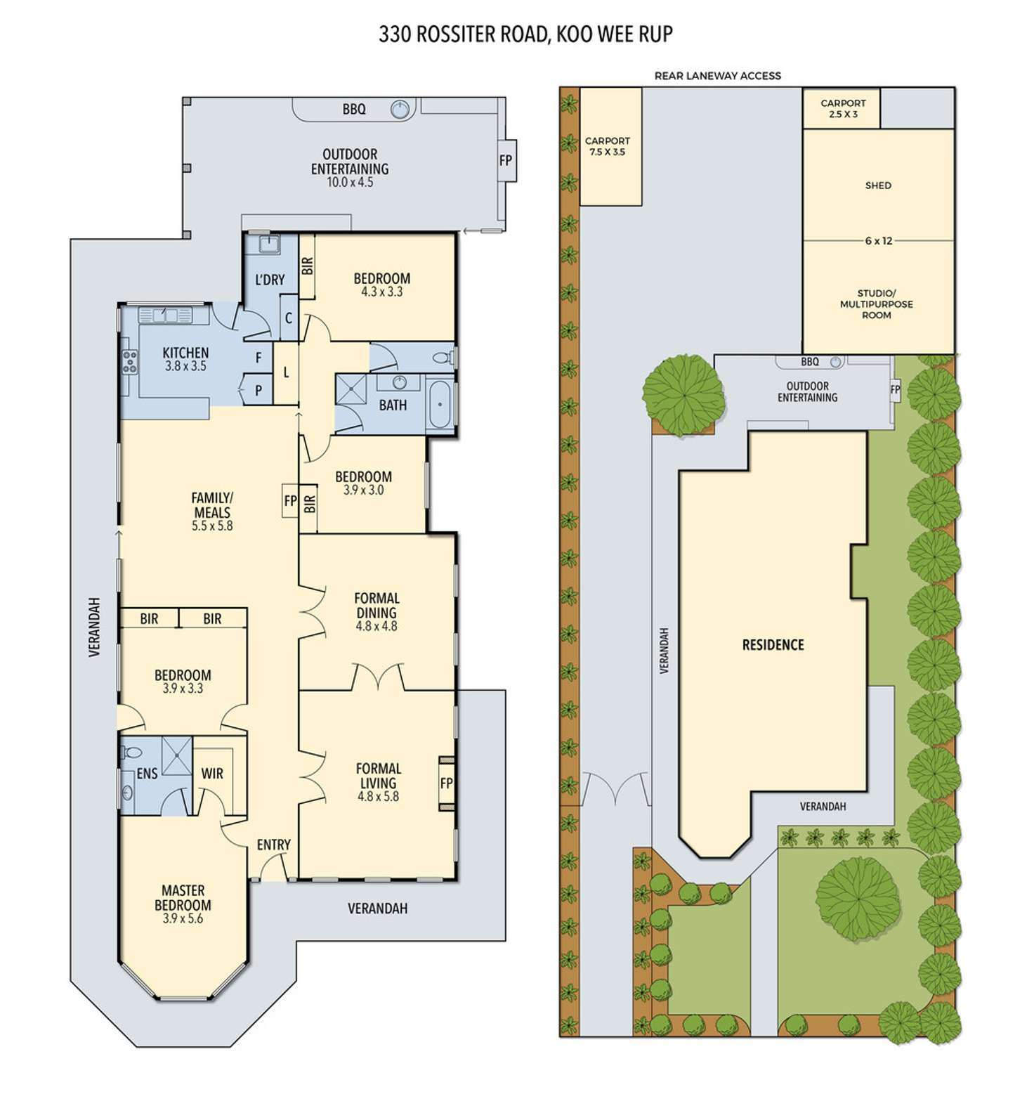 Floorplan of Homely house listing, 330 Rossiter Road, Koo Wee Rup VIC 3981