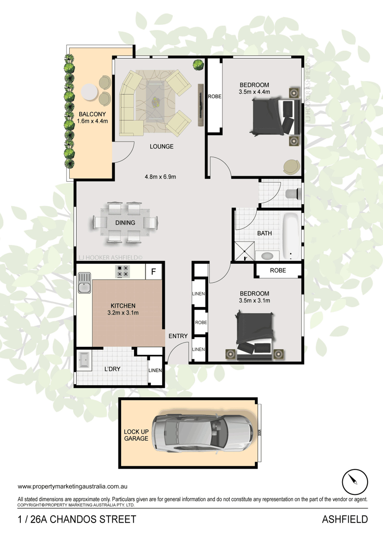 Floorplan of Homely unit listing, 1/26A Chandos Street, Ashfield NSW 2131