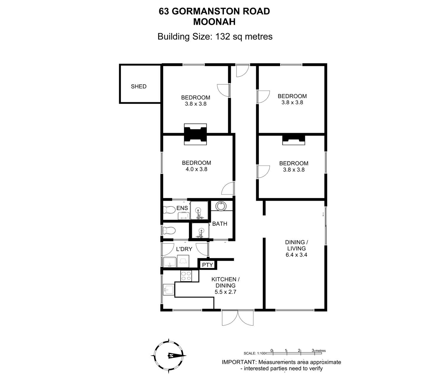 Floorplan of Homely house listing, 63 Gormanston Road, Moonah TAS 7009