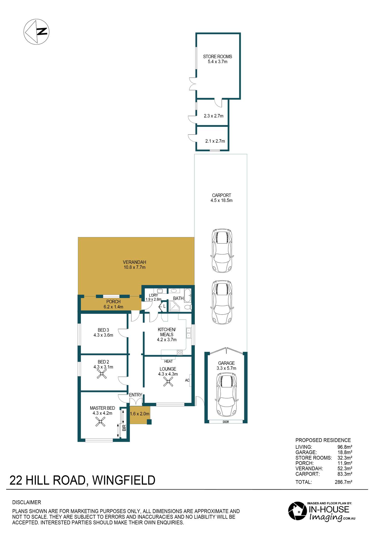 Floorplan of Homely house listing, 22 Hill Road, Wingfield SA 5013