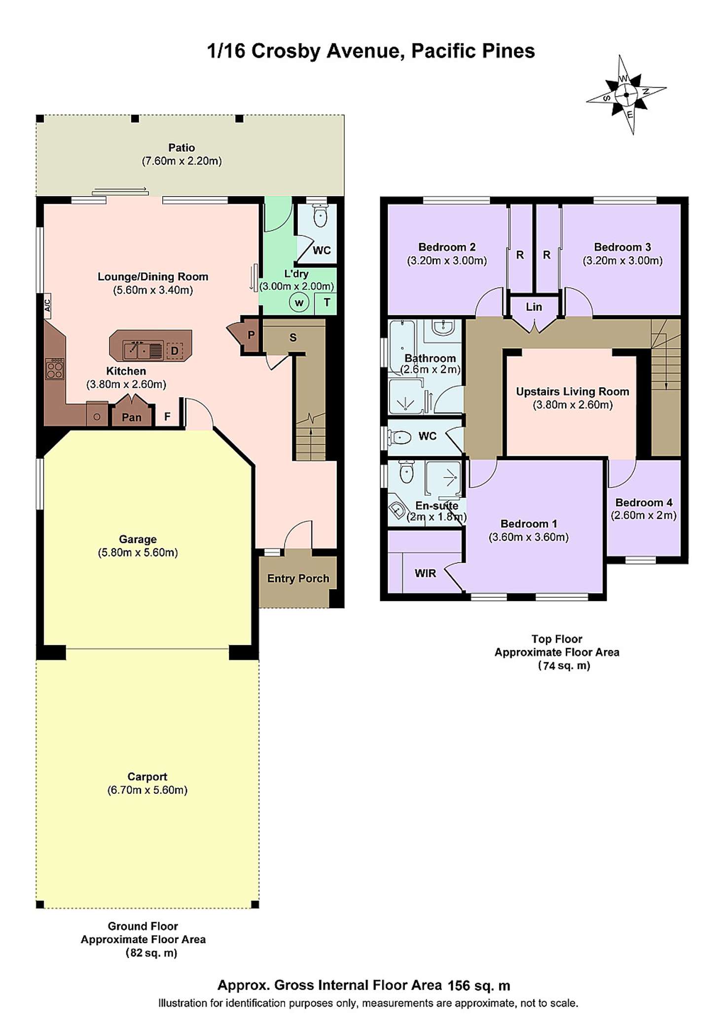 Floorplan of Homely house listing, 1/16 Crosby Avenue, Pacific Pines QLD 4211