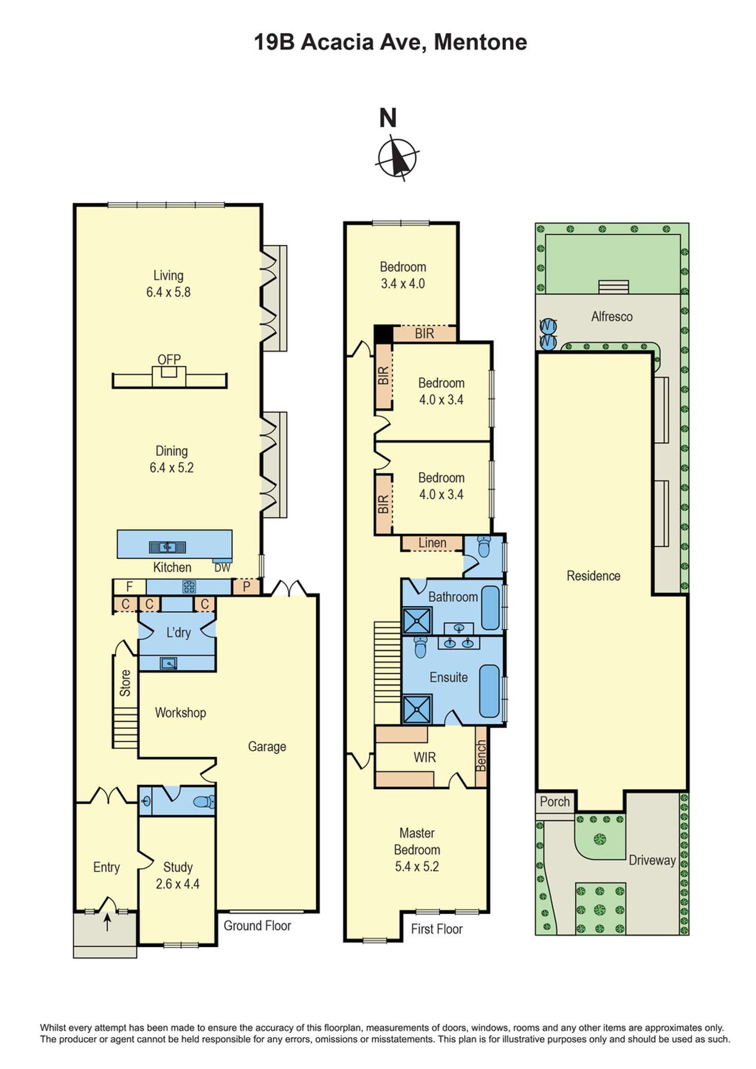 Floorplan of Homely townhouse listing, 19B Acacia Avenue, Mentone VIC 3194