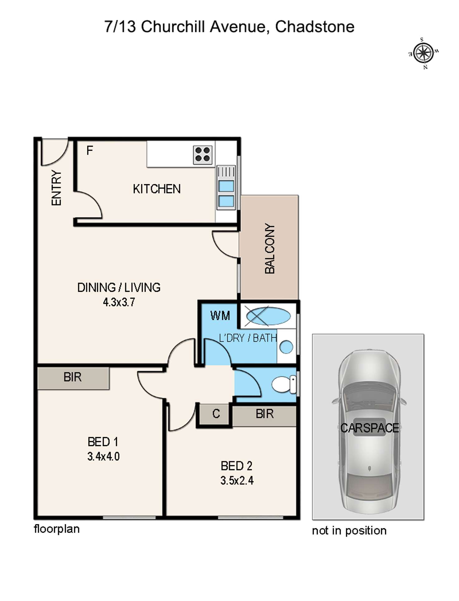 Floorplan of Homely unit listing, 7/13 Churchill Avenue, Chadstone VIC 3148