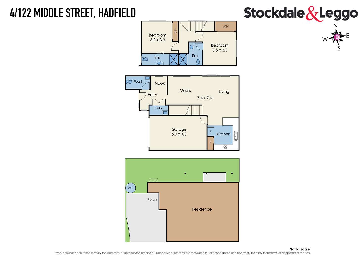 Floorplan of Homely townhouse listing, 4/122 Middle Street, Hadfield VIC 3046