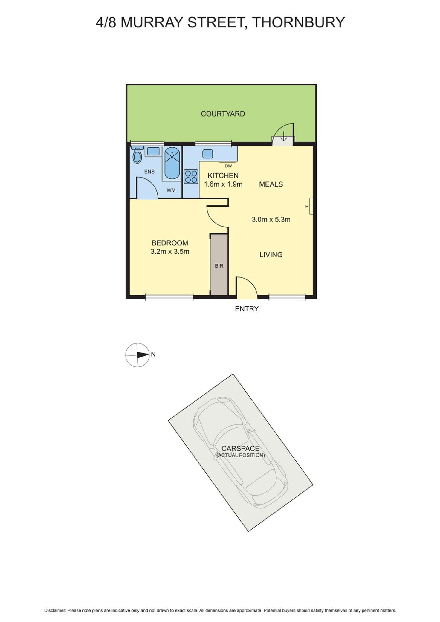 Floorplan of Homely apartment listing, 4/8 Murray Street, Thornbury VIC 3071