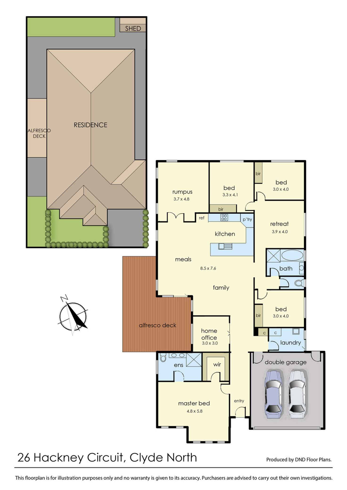 Floorplan of Homely house listing, 26 Hackney Circuit, Clyde North VIC 3978