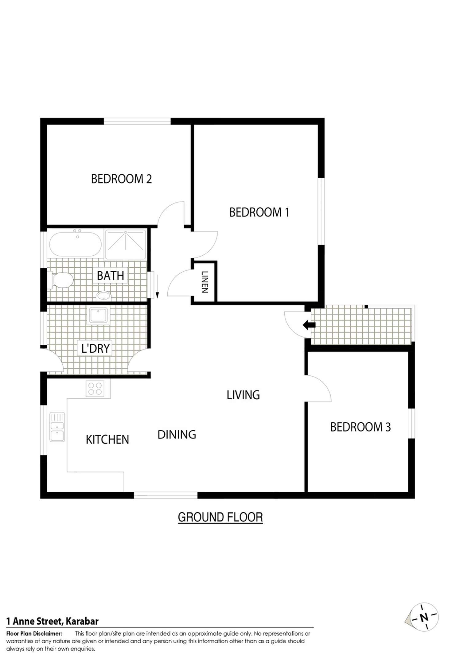 Floorplan of Homely house listing, 1 Anne Street, Karabar NSW 2620