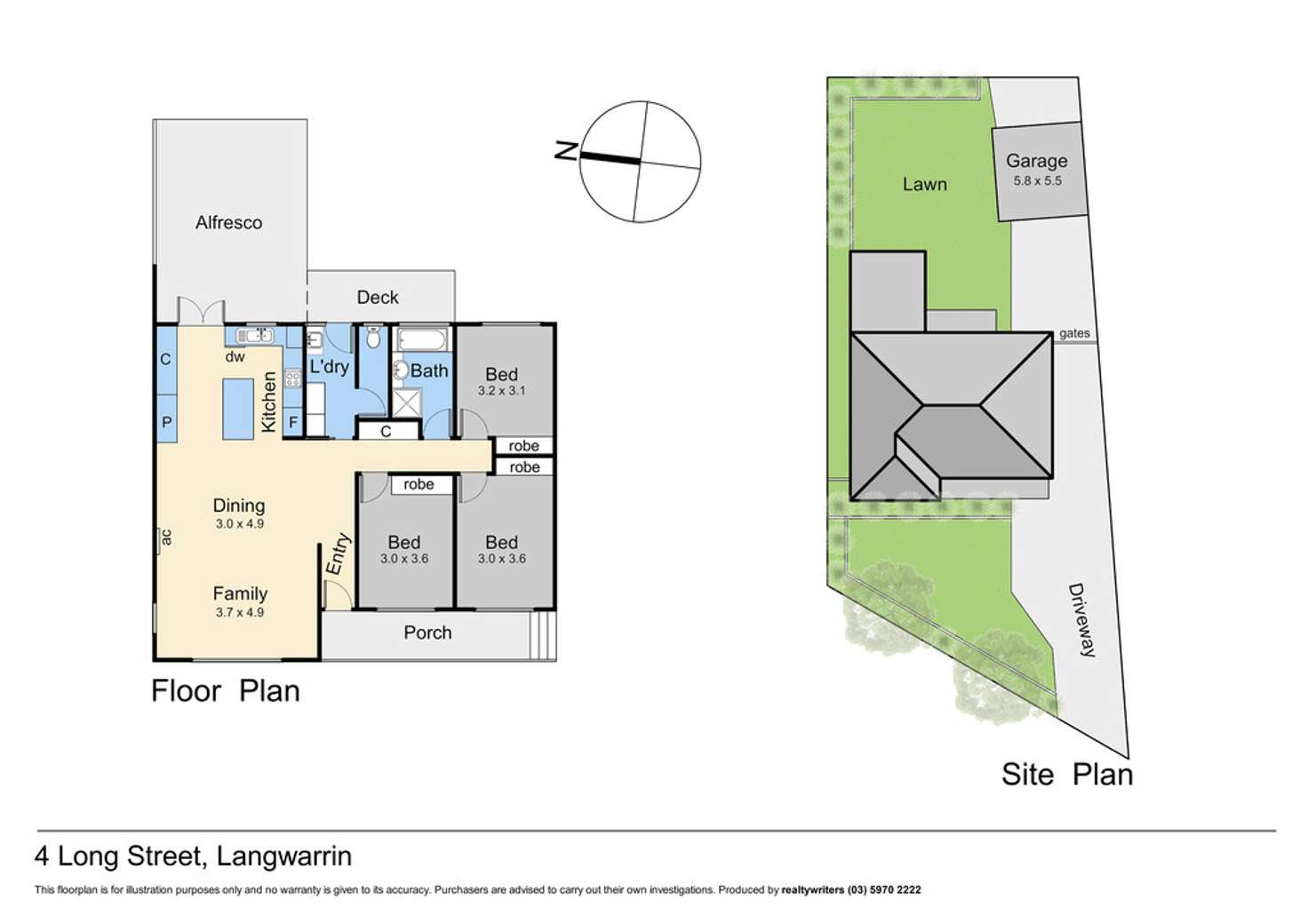 Floorplan of Homely house listing, 4 Long Street, Langwarrin VIC 3910