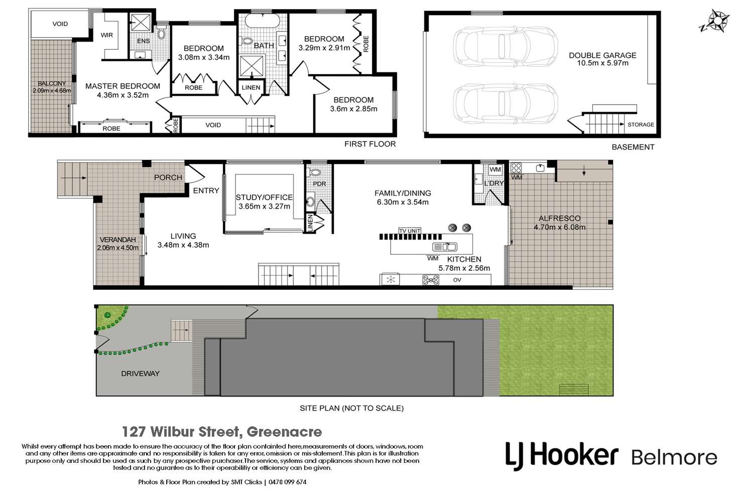 Floorplan of Homely semiDetached listing, 127 Wilbur Street, Greenacre NSW 2190