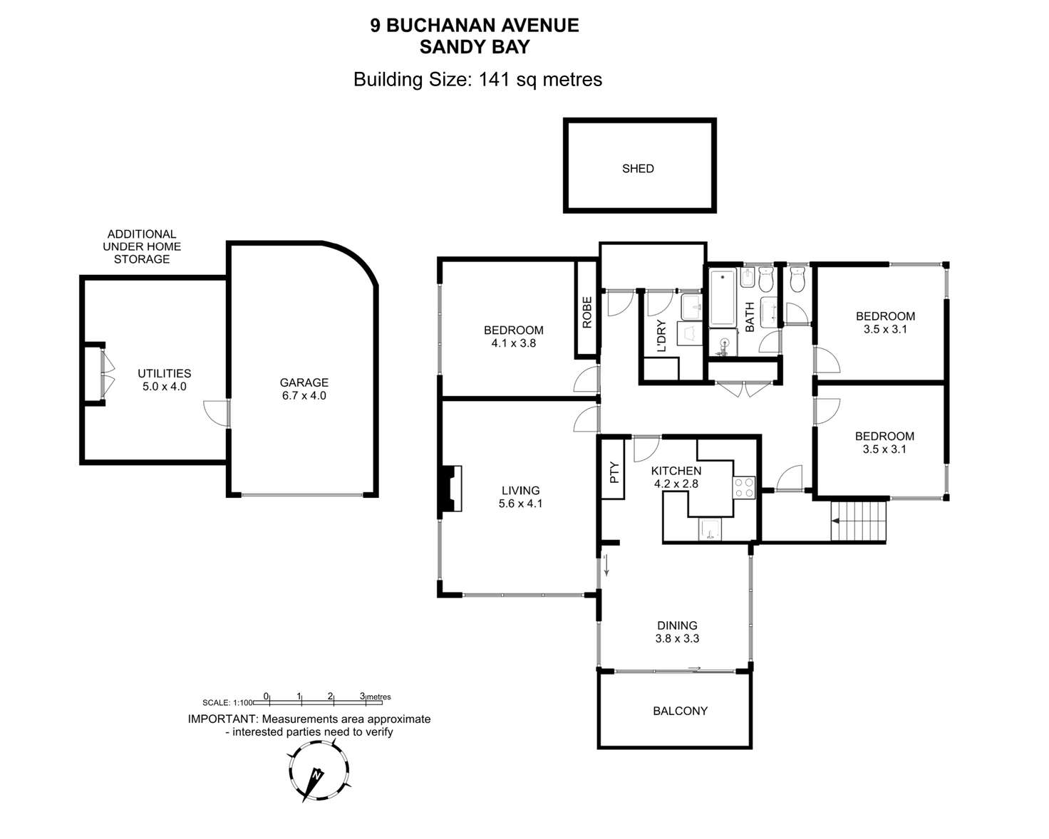 Floorplan of Homely house listing, 9 Buchanan Avenue, Sandy Bay TAS 7005
