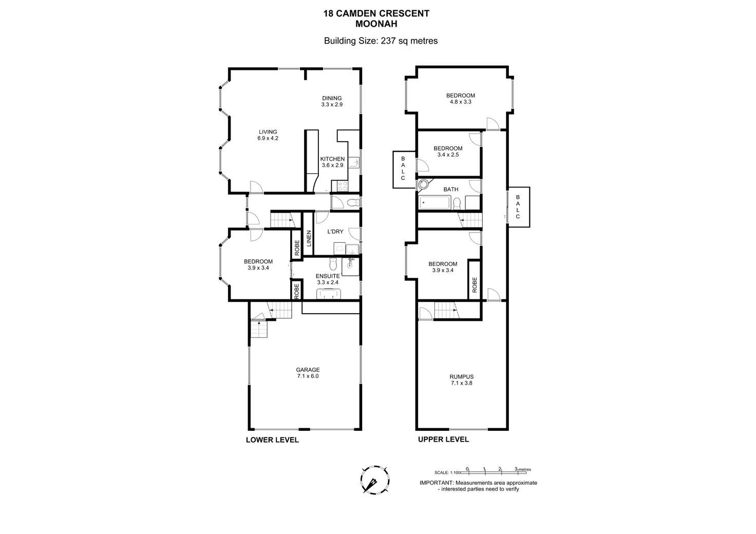 Floorplan of Homely house listing, 18 Camden Crescent, Moonah TAS 7009
