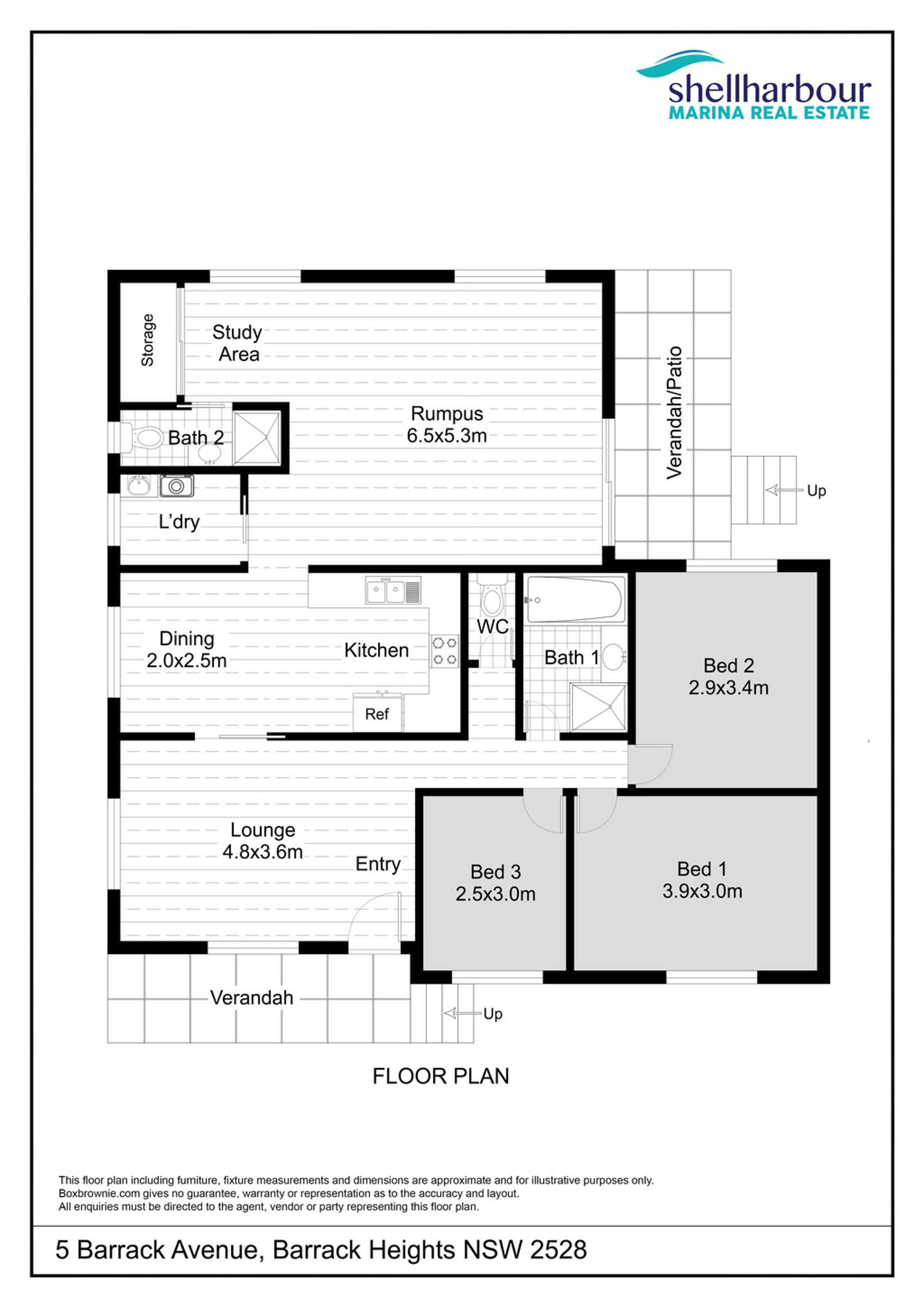 Floorplan of Homely house listing, 5 Barrack Avenue, Barrack Heights NSW 2528