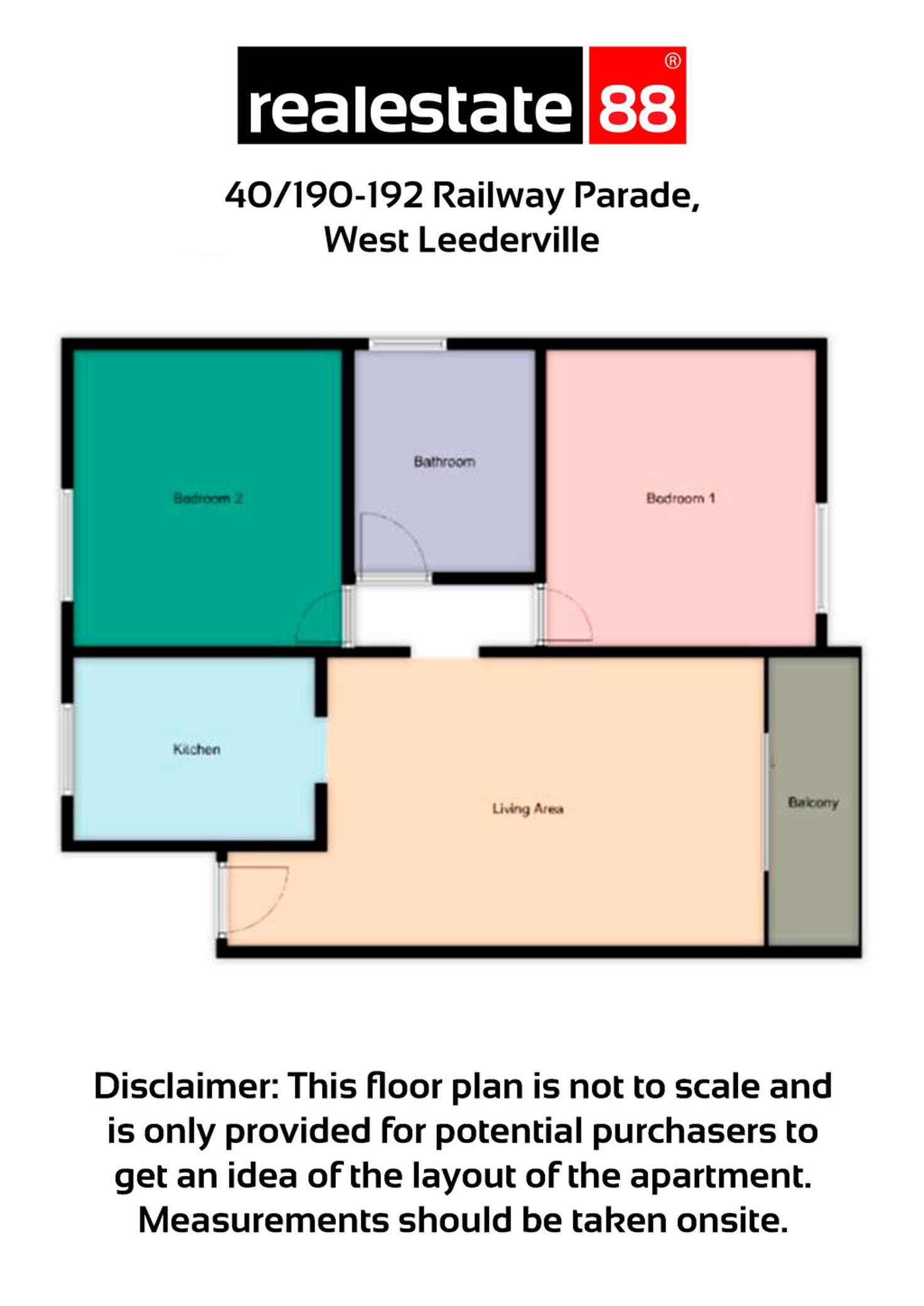 Floorplan of Homely apartment listing, 44/190-192 Railway Parade, West Leederville WA 6007
