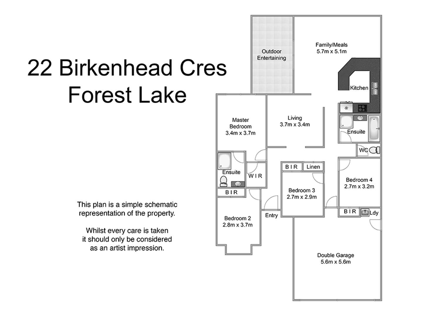 Floorplan of Homely house listing, 22 Birkenhead Crescent, Forest Lake QLD 4078