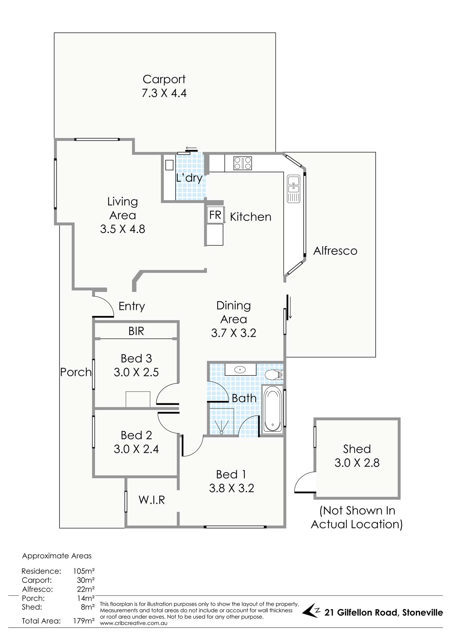 Floorplan of Homely house listing, 21 Gilfellon Road, Stoneville WA 6081