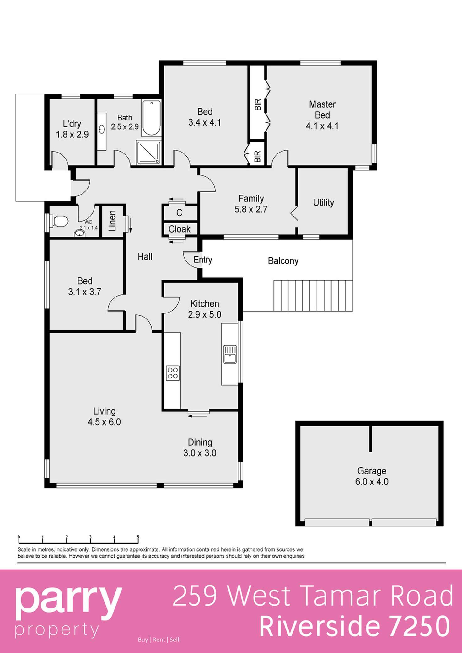 Floorplan of Homely house listing, 259 West Tamar Road, Riverside TAS 7250