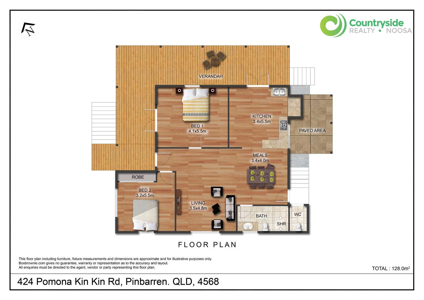 Floorplan of Homely house listing, 424 Pomona Kin Kin Rd, Pinbarren QLD 4568