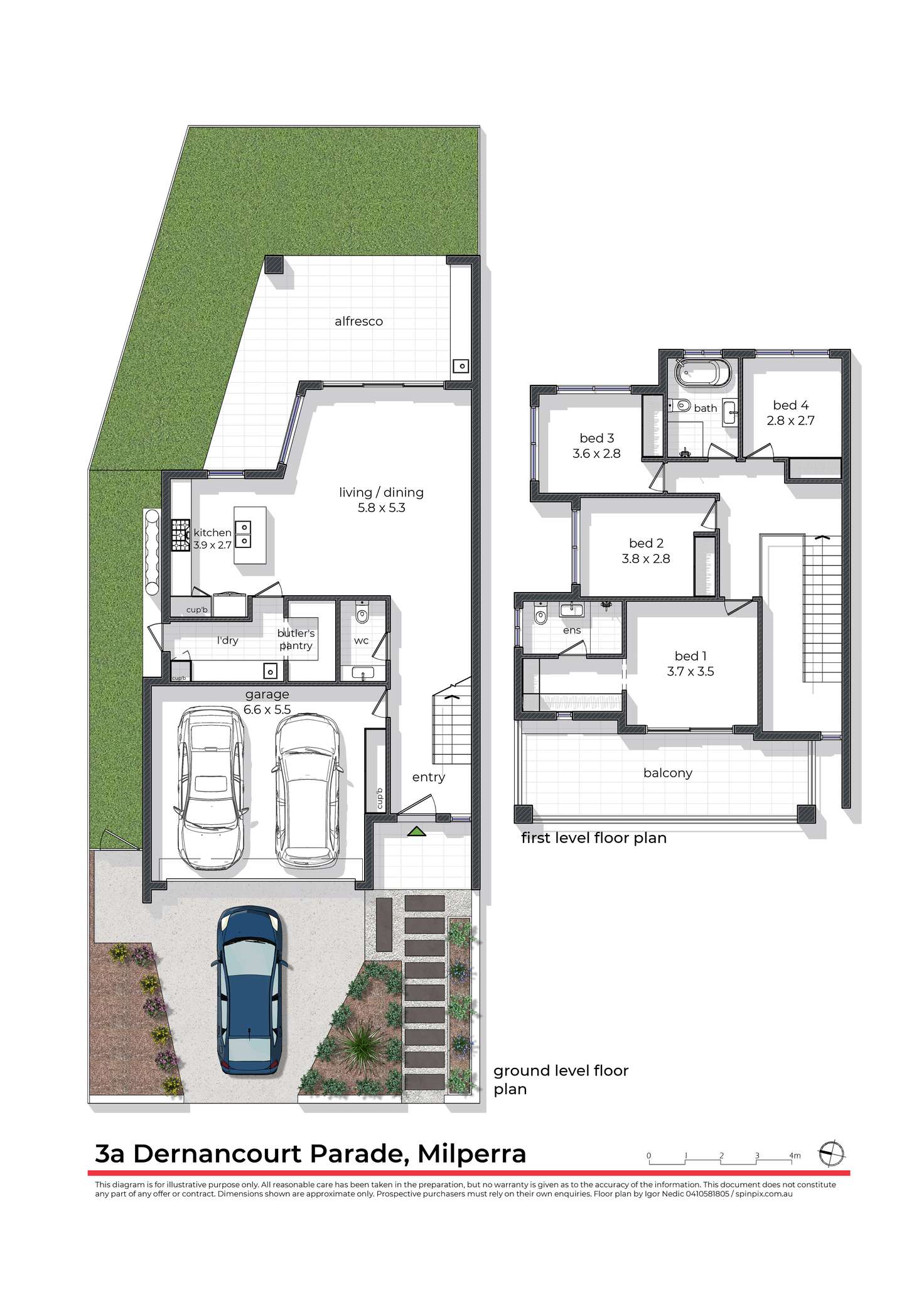 Floorplan of Homely house listing, 3a Dernancourt Parade, Milperra NSW 2214