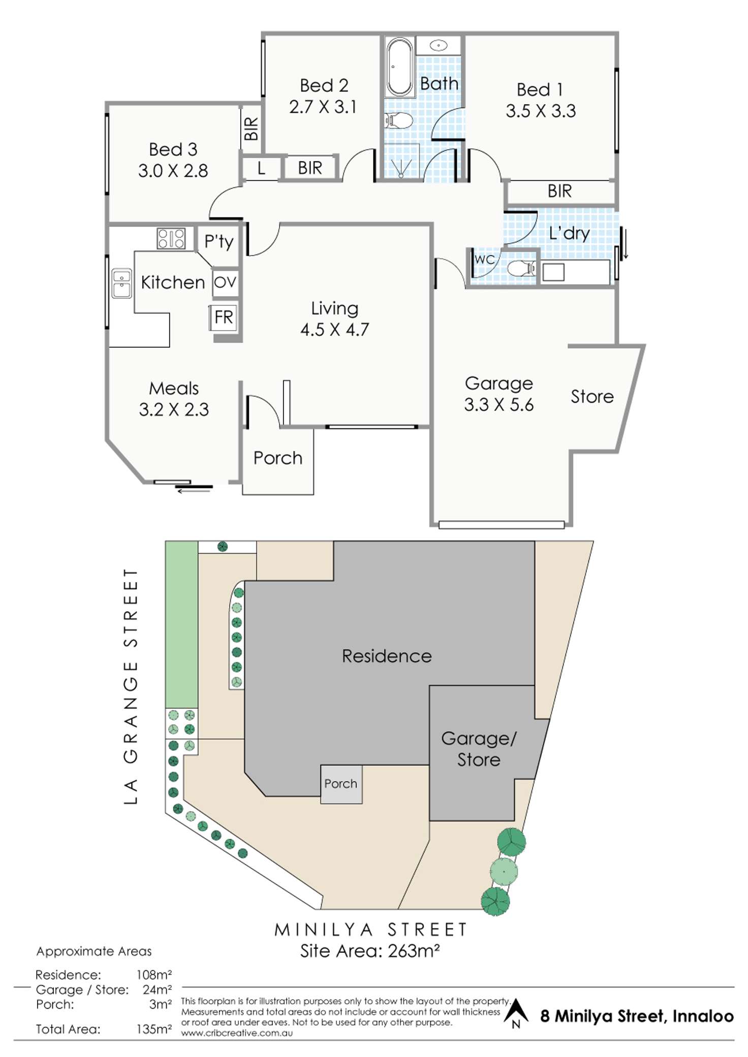 Floorplan of Homely house listing, 8 Minilya Street, Innaloo WA 6018