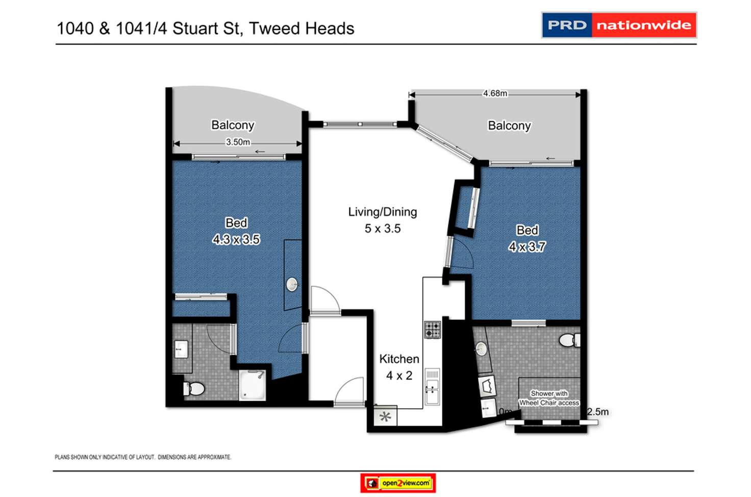 Floorplan of Homely apartment listing, 1040-1041/6-8 Stuart Street, Tweed Heads NSW 2485