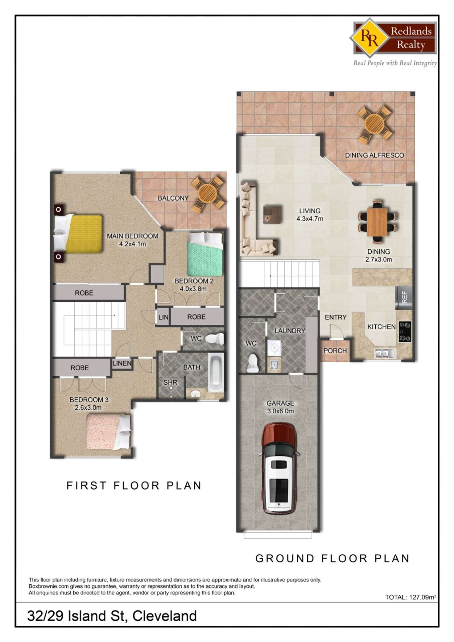 Floorplan of Homely townhouse listing, 32/29 Island St, Cleveland QLD 4163