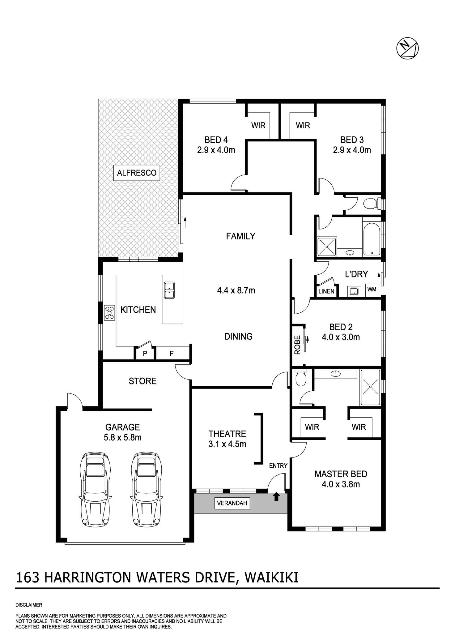 Floorplan of Homely house listing, 163 Harrington Waters Drive, Waikiki WA 6169