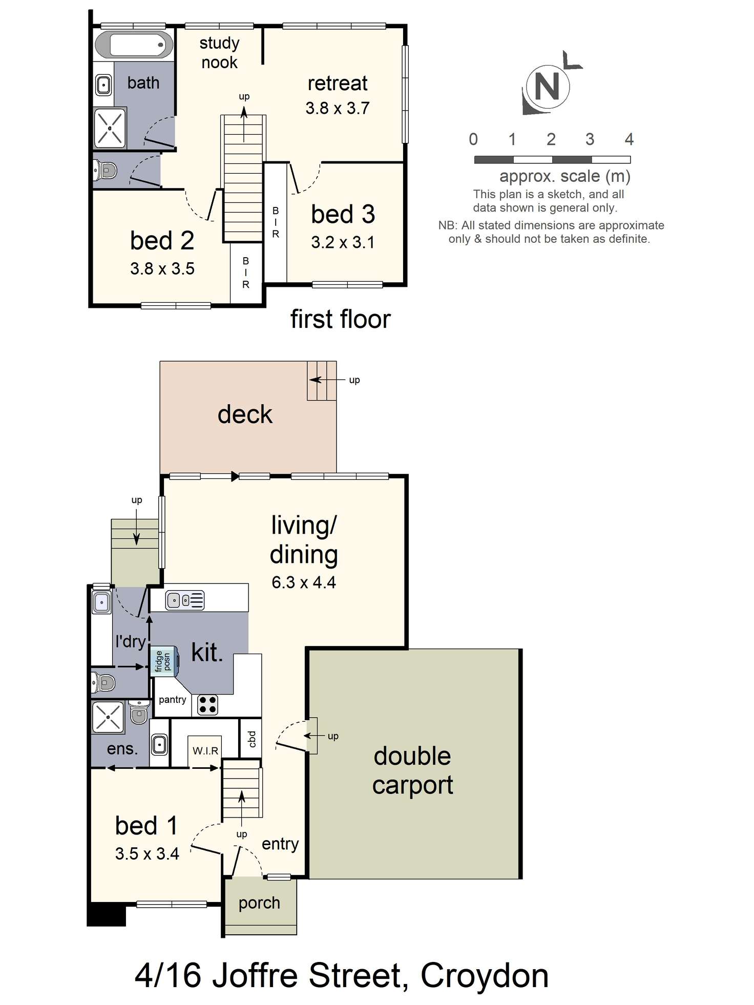 Floorplan of Homely townhouse listing, 4/16 Joffre Street, Croydon VIC 3136