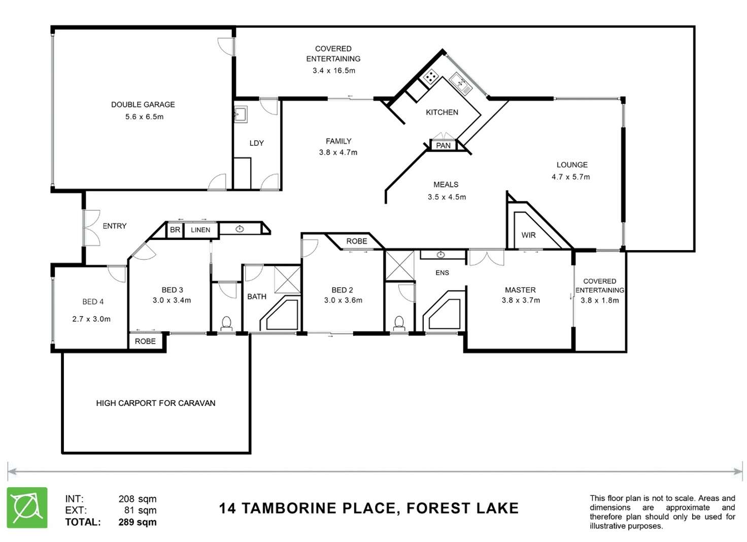 Floorplan of Homely house listing, 14 Tamborine Place, Forest Lake QLD 4078