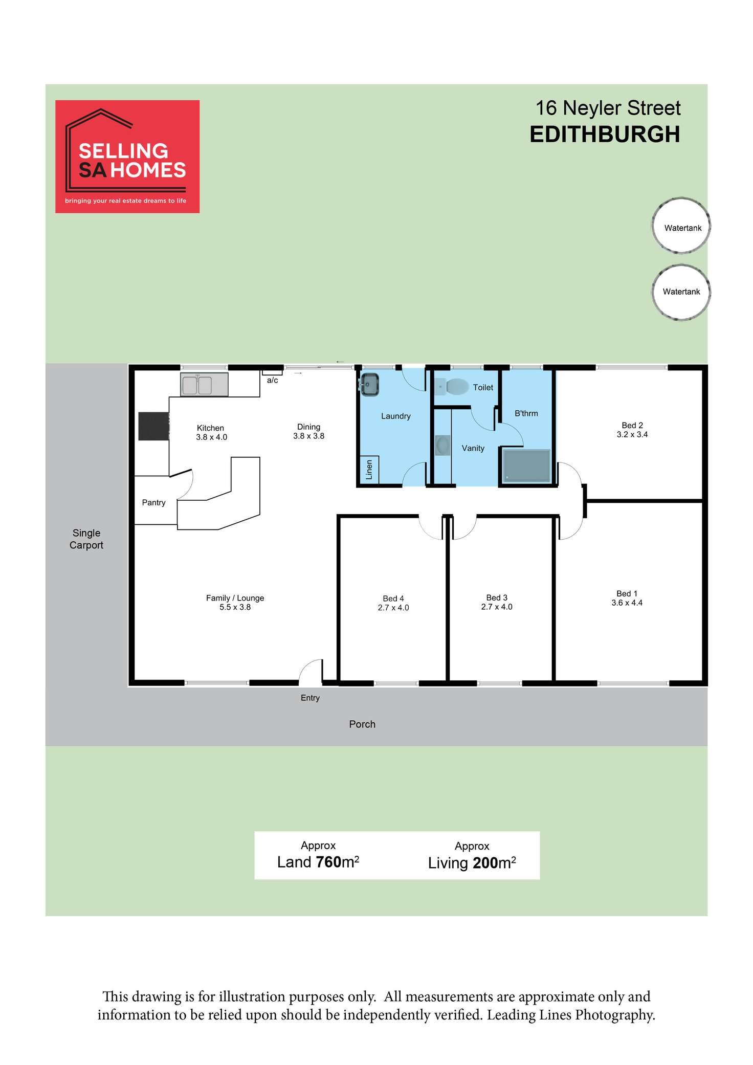 Floorplan of Homely house listing, 16 Neyler Street, Edithburgh SA 5583