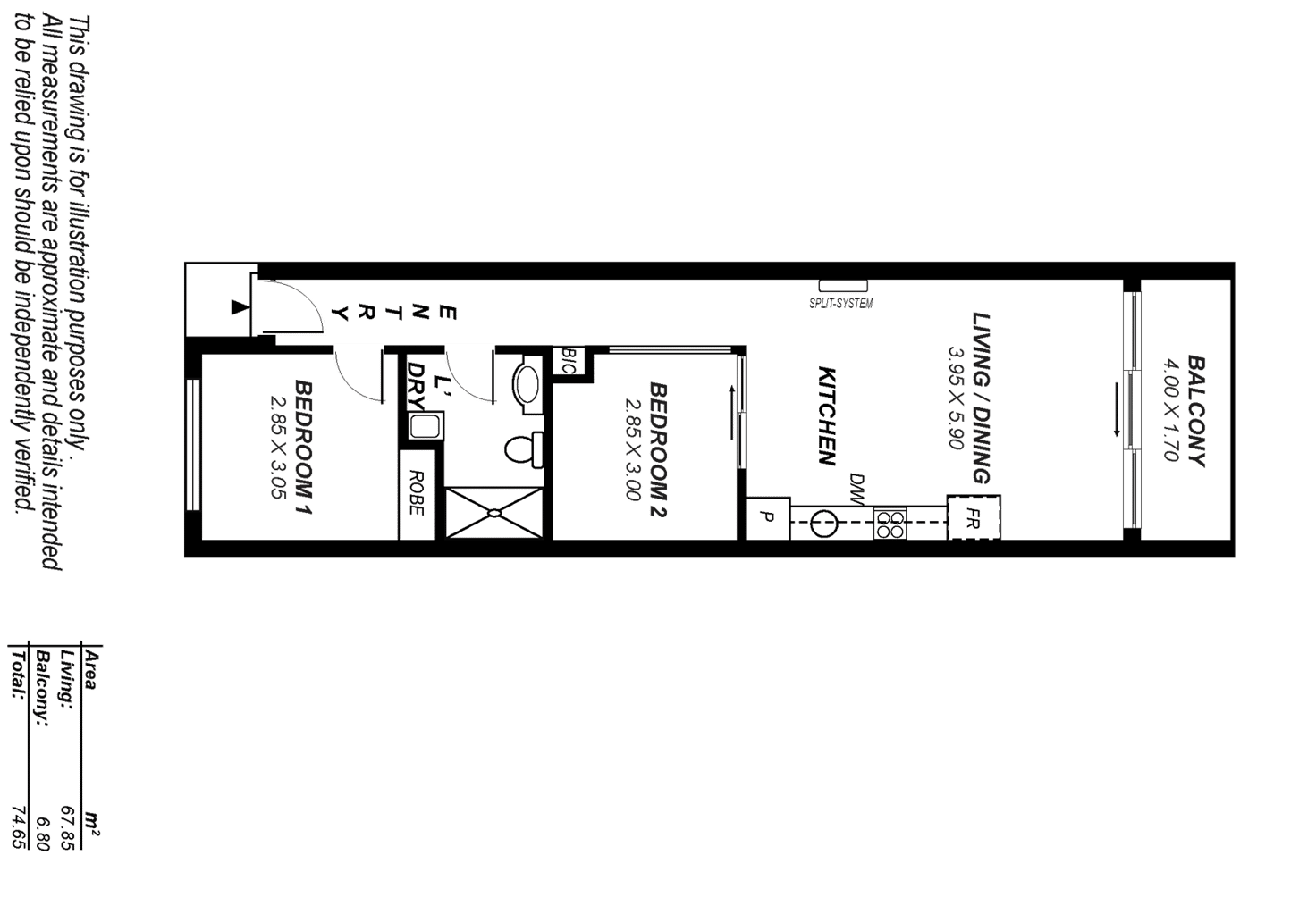 Floorplan of Homely apartment listing, 59/45 York Street, Adelaide SA 5000