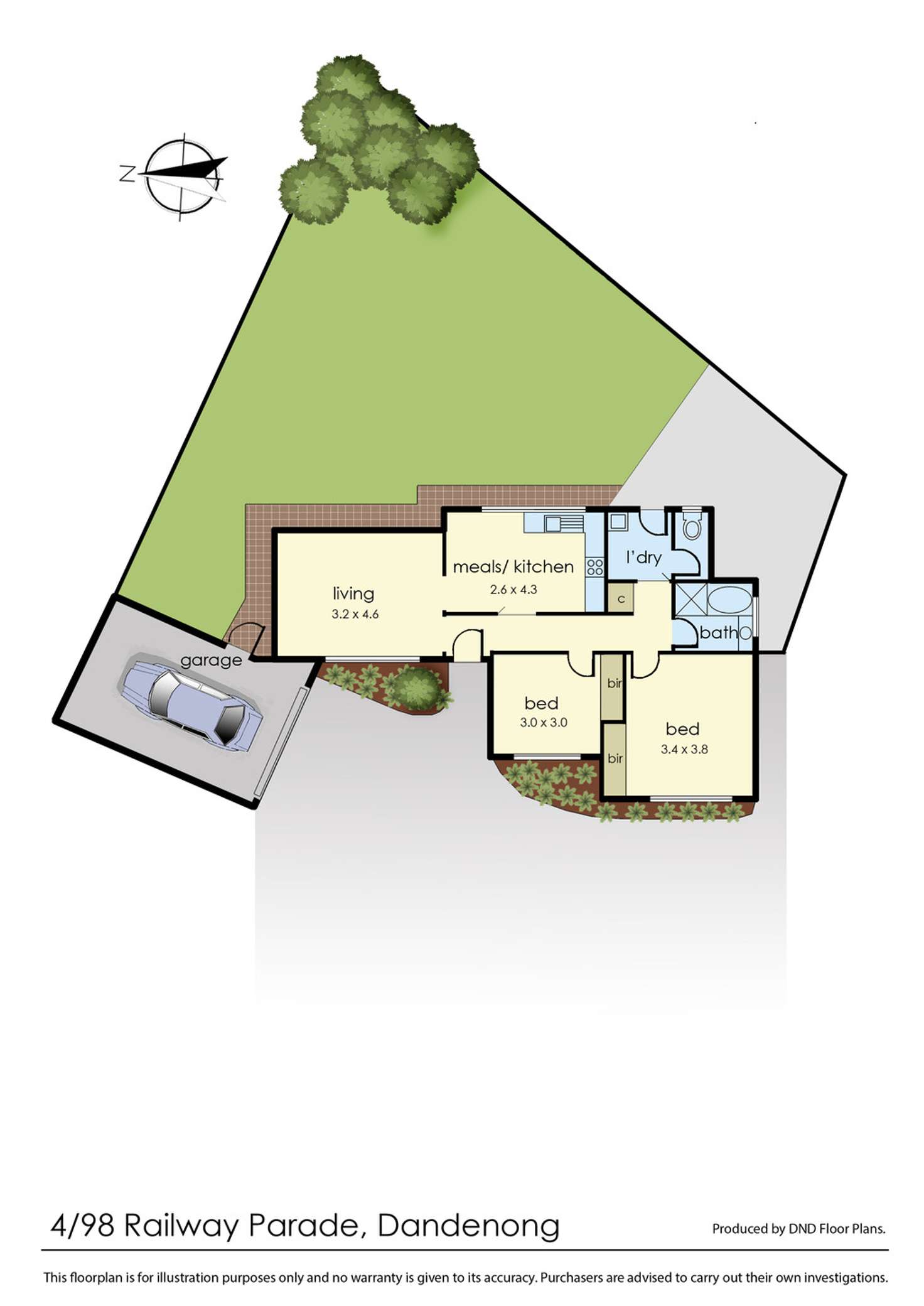 Floorplan of Homely unit listing, 4/98 Railway Parade, Dandenong VIC 3175