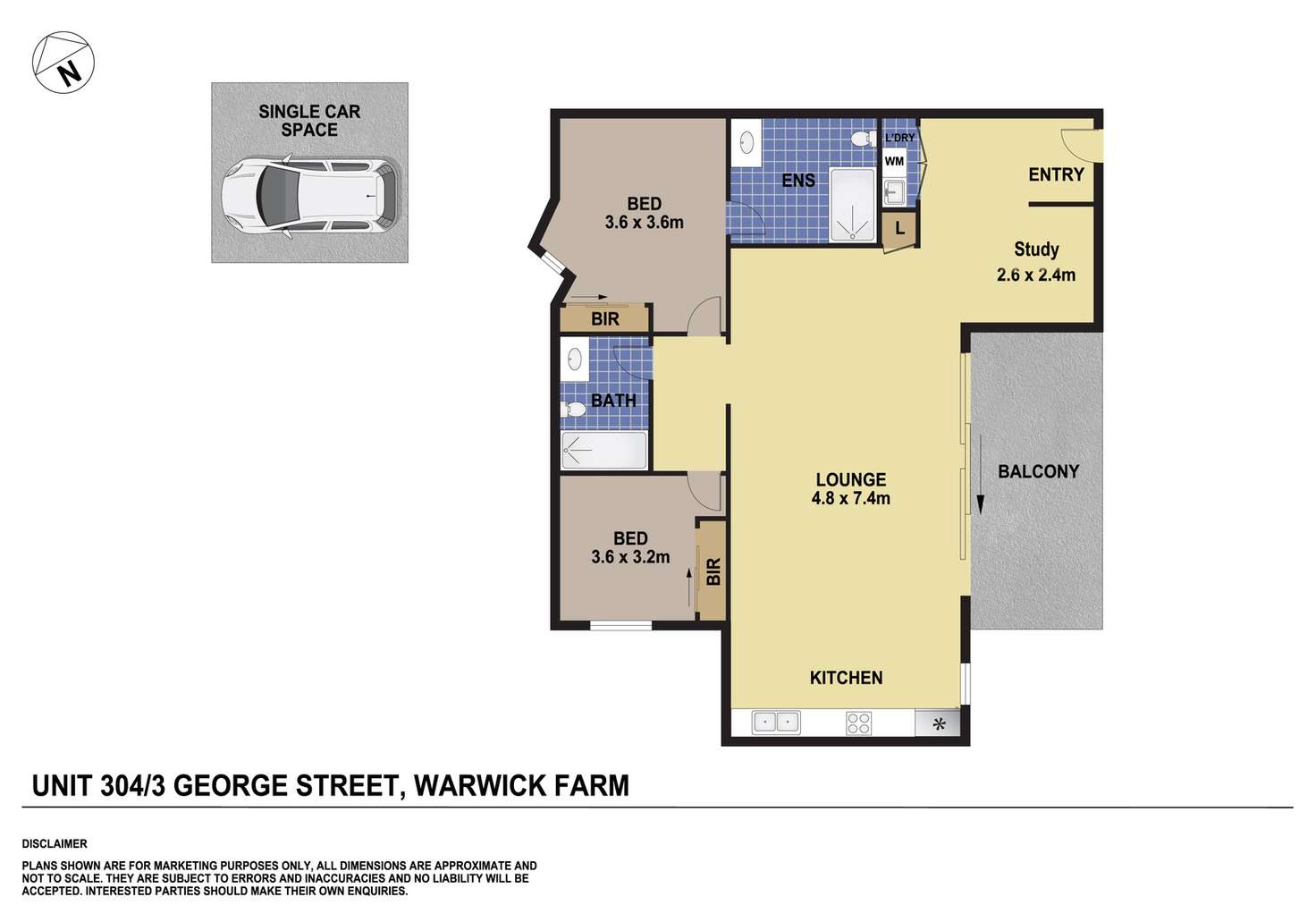 Floorplan of Homely apartment listing, 304/3 George Street, Warwick Farm NSW 2170