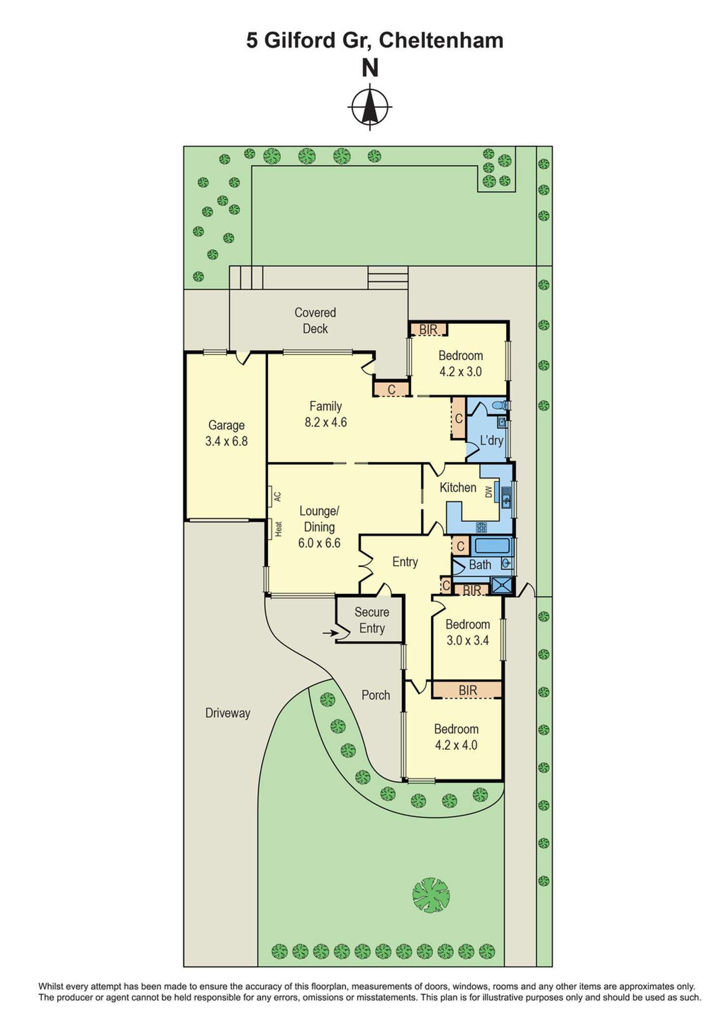 Floorplan of Homely house listing, 5 Gilford Grove, Cheltenham VIC 3192