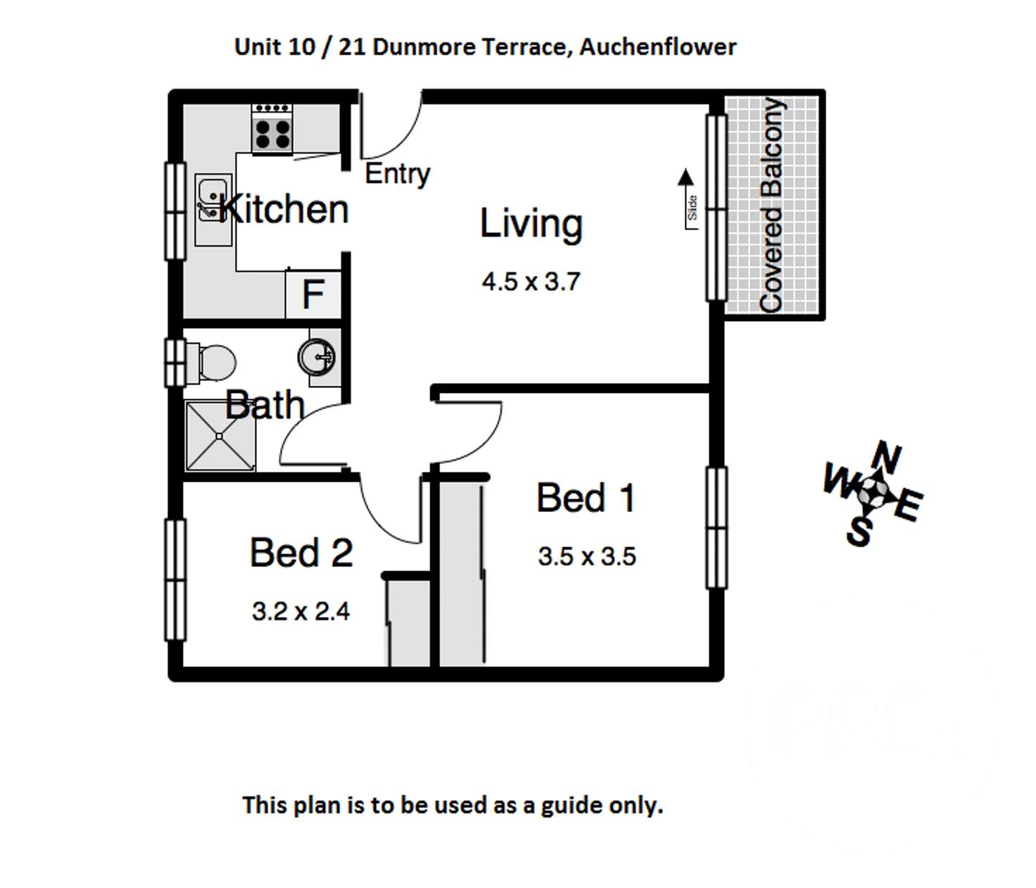 Floorplan of Homely unit listing, 10/21 Dunmore Terrace, Auchenflower QLD 4066