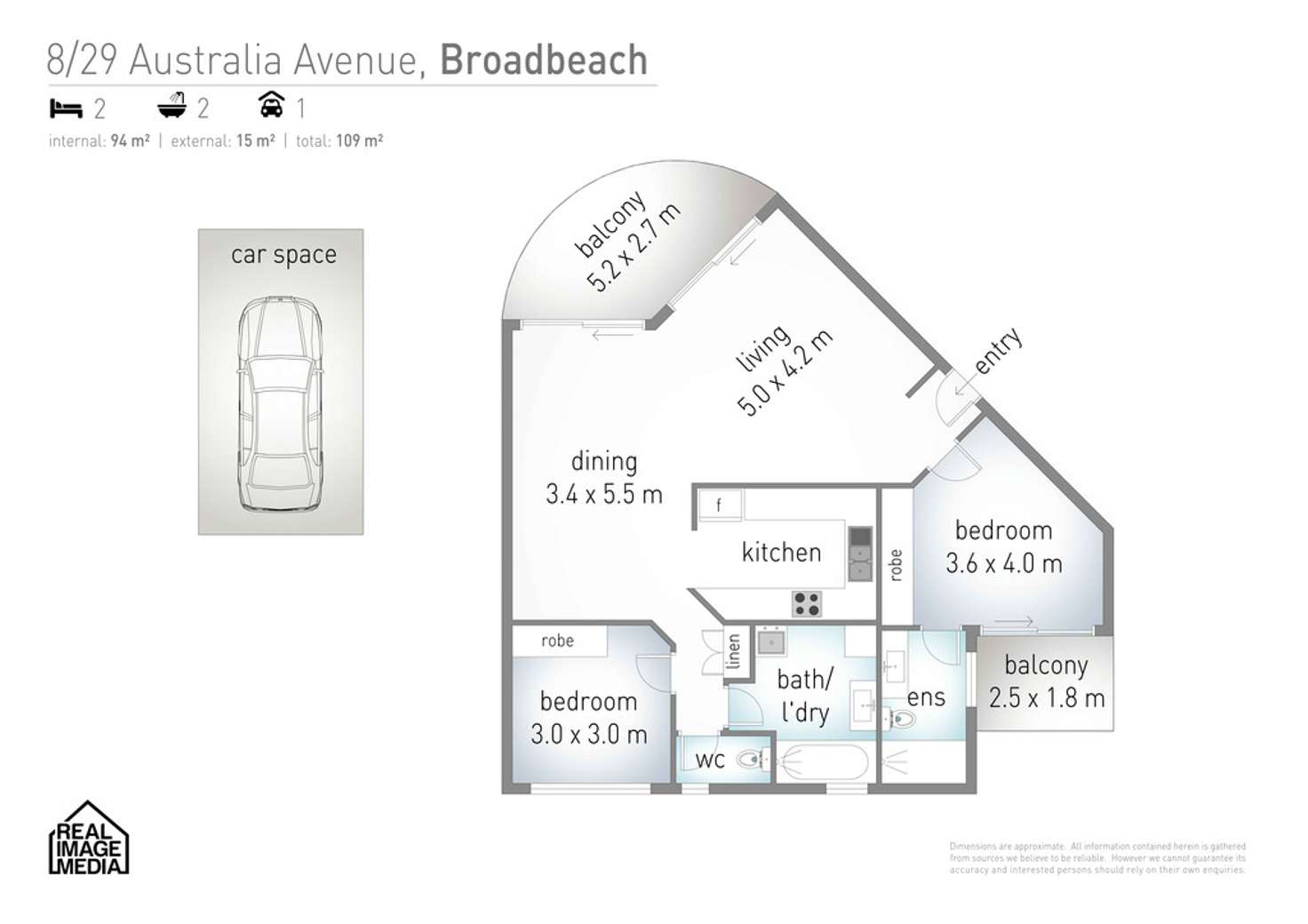 Floorplan of Homely apartment listing, 8/29 Australia Avenue, Broadbeach QLD 4218
