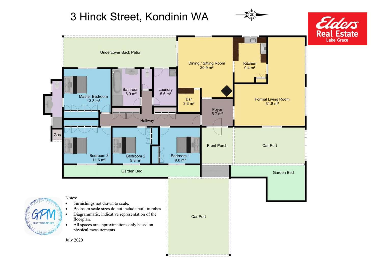 Floorplan of Homely house listing, 3 HINCK STREET, Kondinin WA 6367