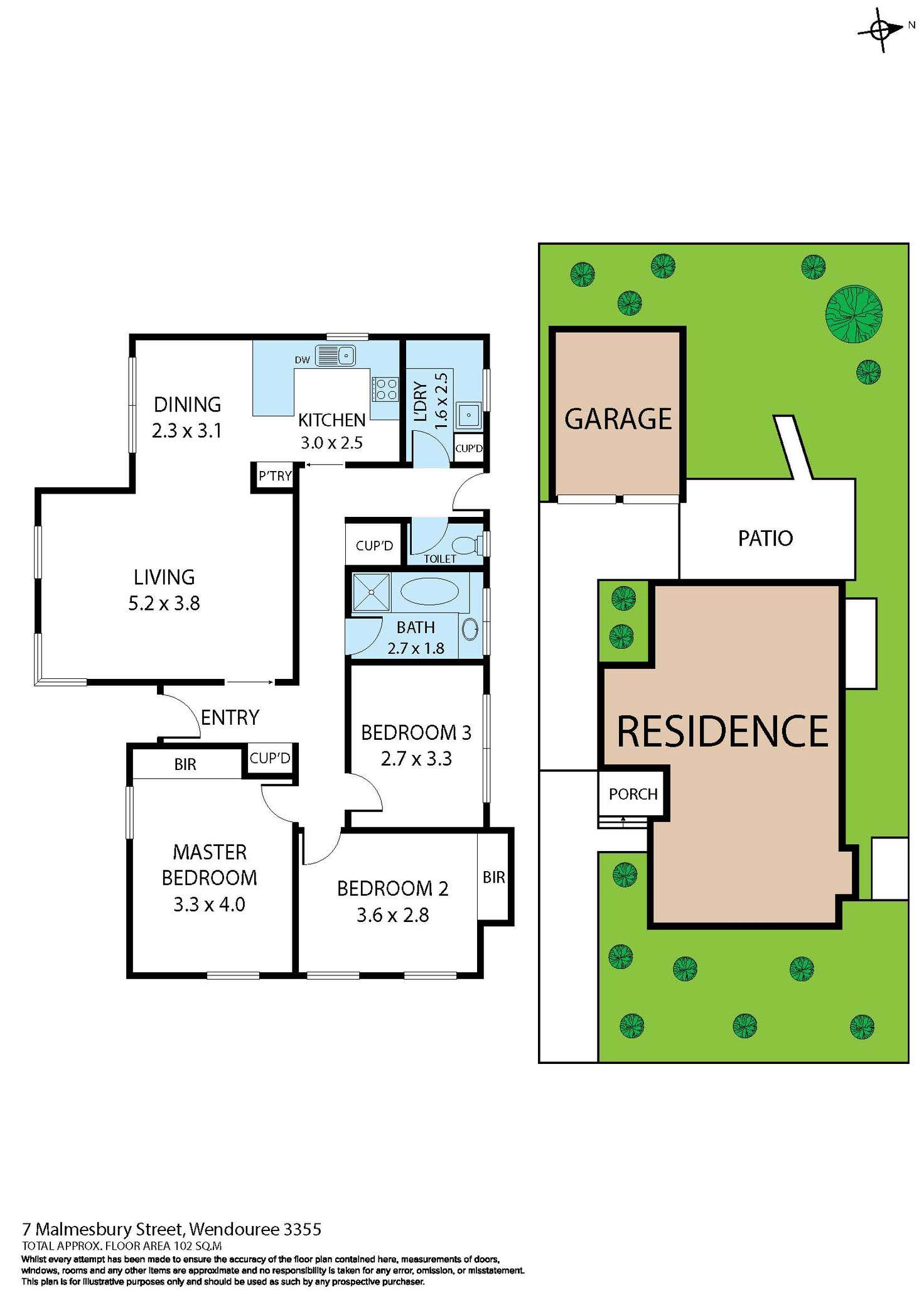 Floorplan of Homely house listing, 7 Malmesbury Street, Wendouree VIC 3355