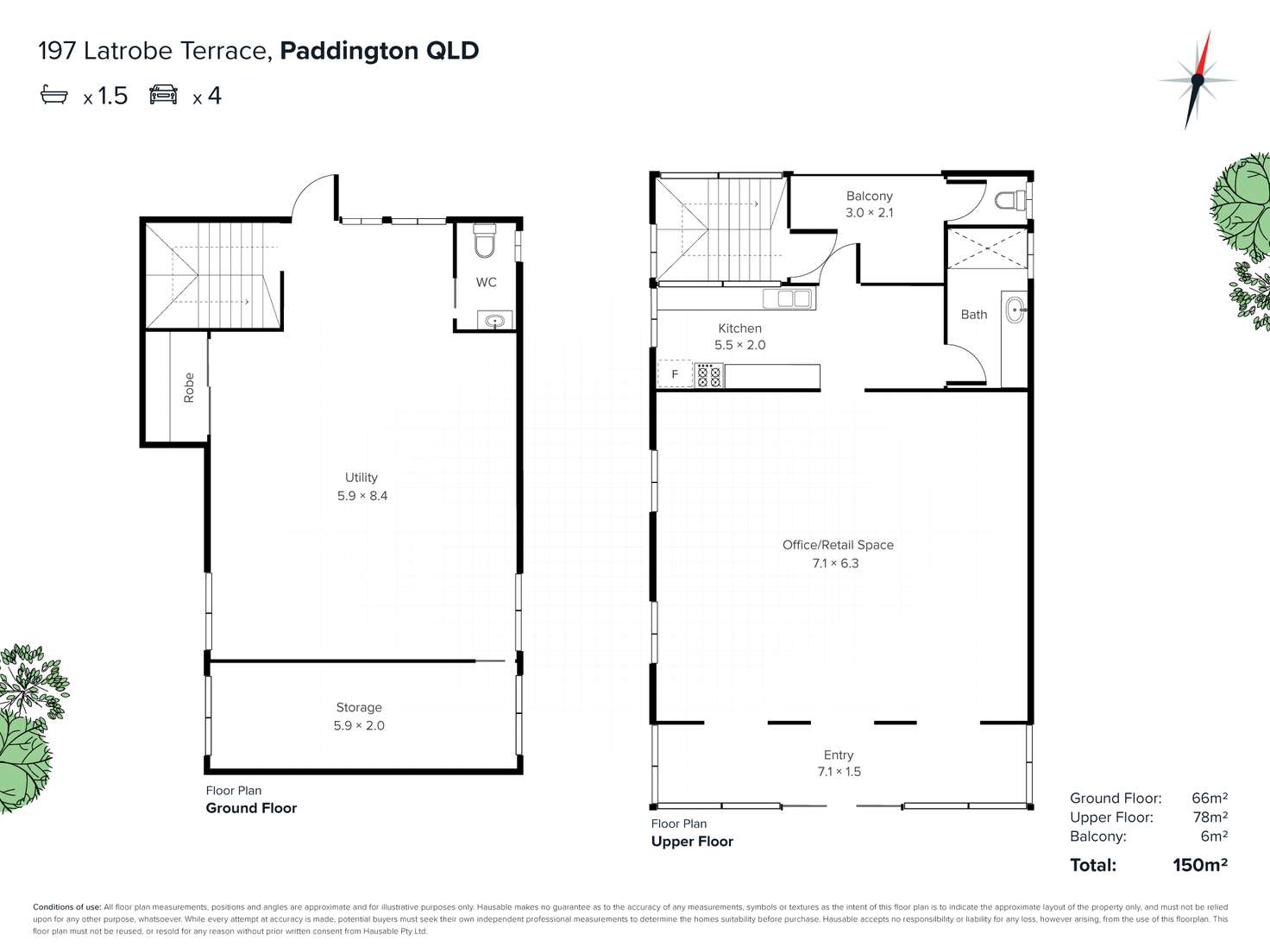 Floorplan of Homely house listing, 197 Latrobe Terrace, Paddington QLD 4064