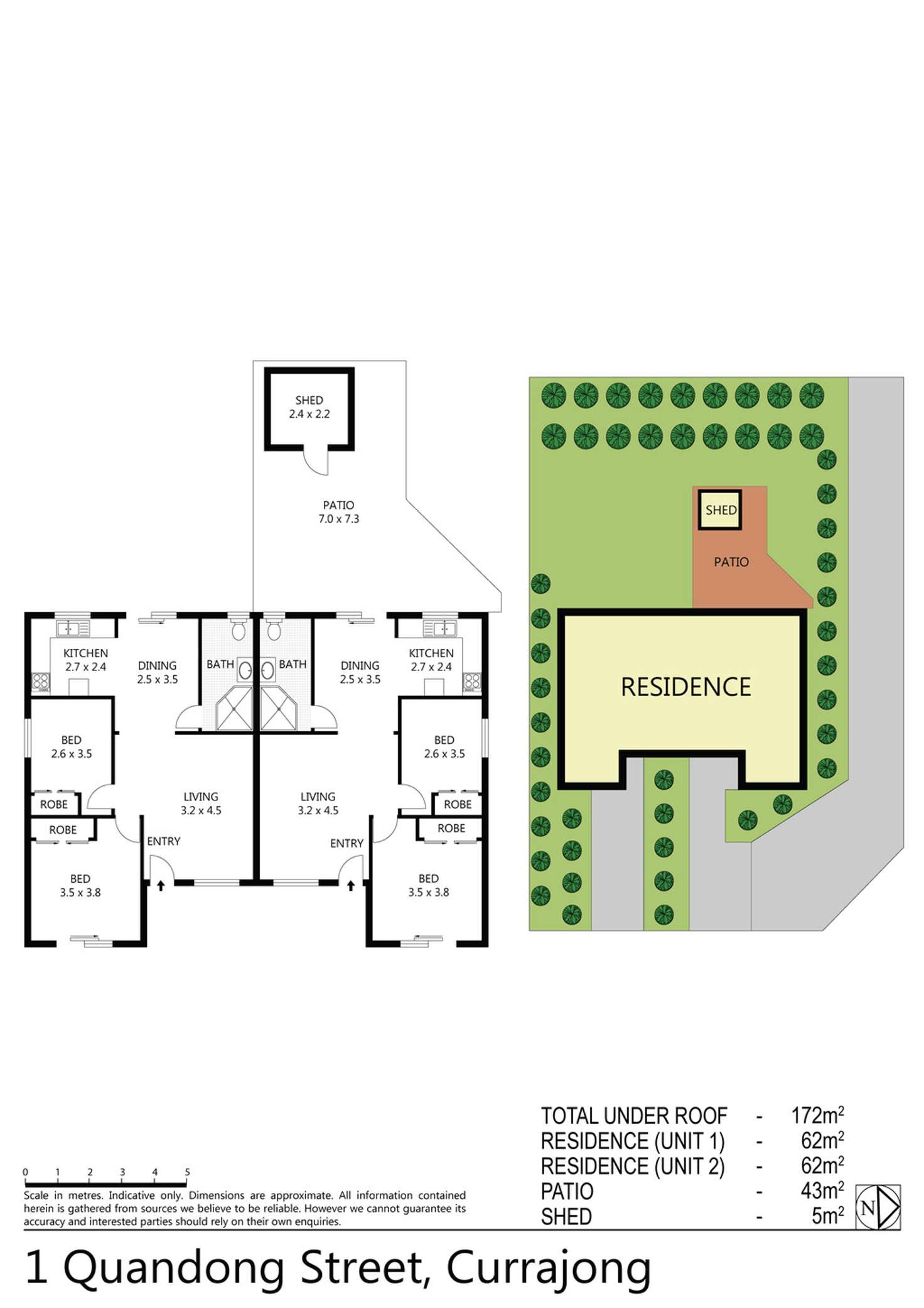 Floorplan of Homely semiDetached listing, 1 Quandong Street, Currajong QLD 4812