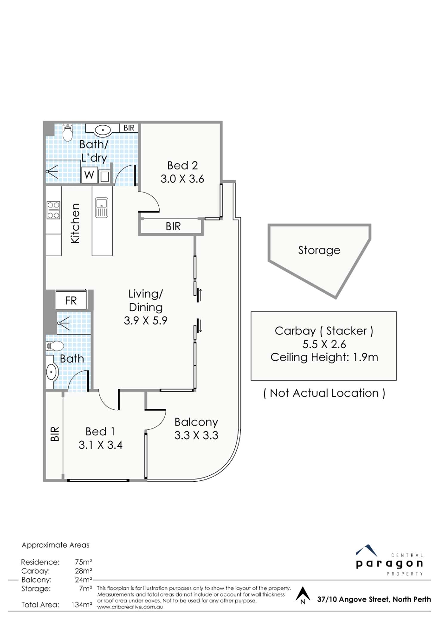 Floorplan of Homely apartment listing, 37/10 Angove Street, North Perth WA 6006