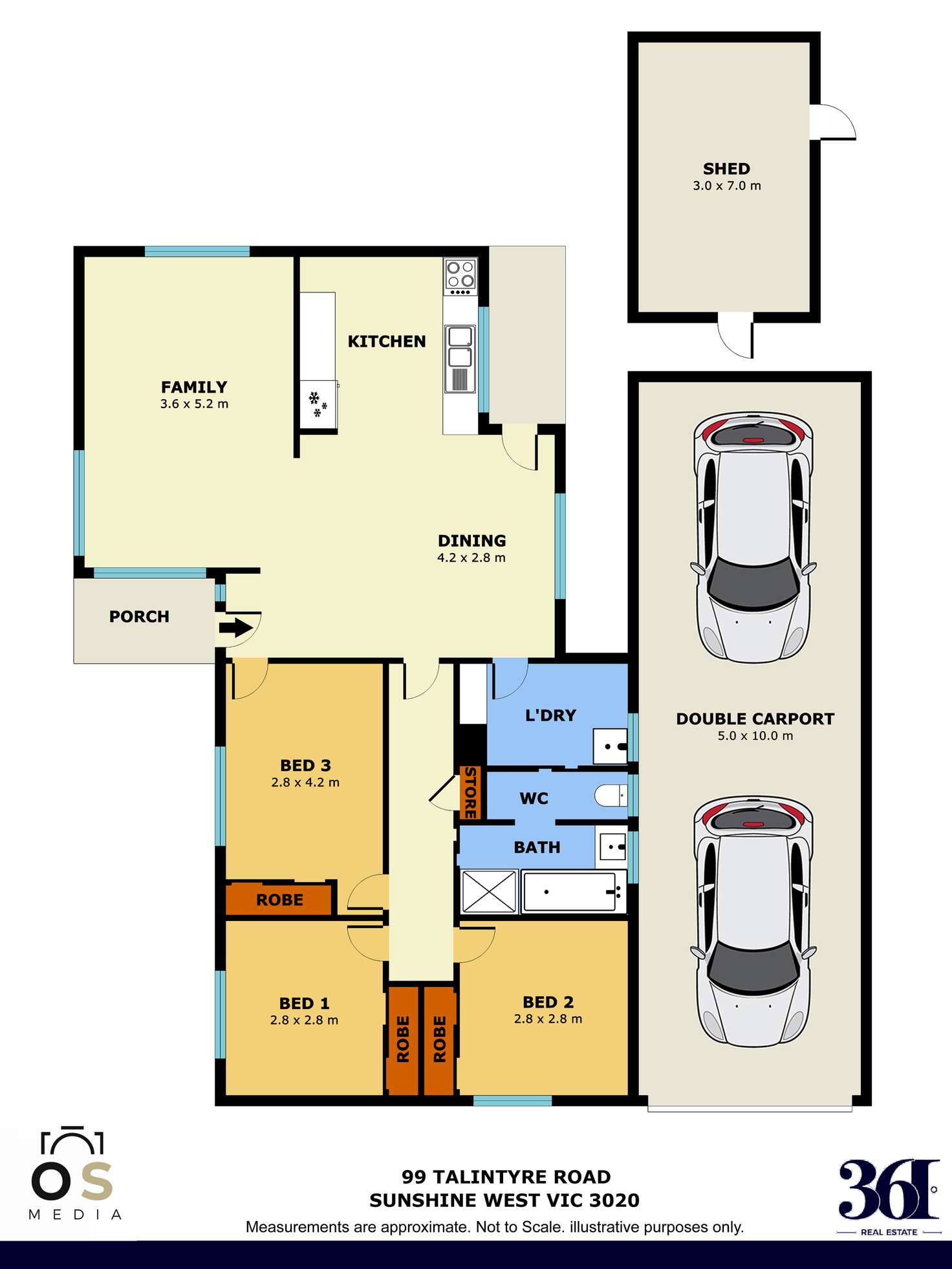 Floorplan of Homely house listing, 99 TALINTYRE ROAD, Sunshine West VIC 3020