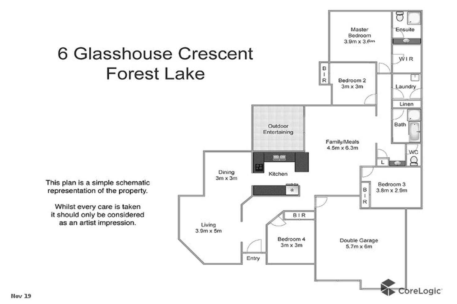 Floorplan of Homely house listing, 6 Glasshouse Crescent, Forest Lake QLD 4078